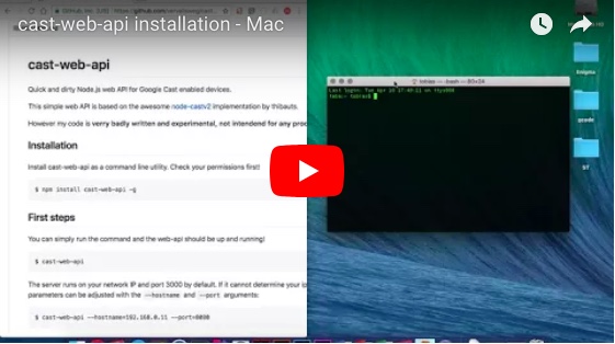 cast-web-api installation - macOS